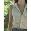 Áo sơ mi không tay cổ polo Nữ mùa hè Phong cách mỏng Phong cách mới Giảm tuổi Phong cách phương Tây Áo sơ mi khí chất phong cách Pháp mặc ngoài