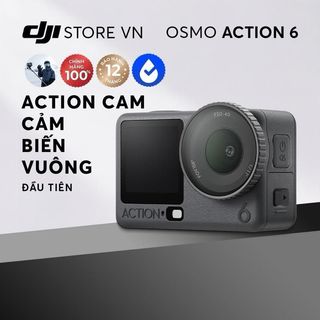 DJI Camera Hành Động Osmo Action 6 - Video 8K, Cảm Biến Vuông 1/1.1, Bộ Nhớ 50GB, Khẩu Độ Biến Thiên f/2.0 - f/4.0