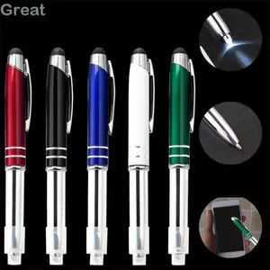 Bút đa chức năng TUYỆT VỜI, Bút công cụ viết kim loại, Bút điện dung 3 trong 1 chất lượng cao có đèn LED dành cho học sinh