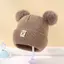 Siyuyan Mũ Mùa Đông Dễ Thương Màu Trơn Len Dệt Kim Bonnet Bebe Bé Sơ Sinh Mũ Pompom Cho Trẻ Em Bé Trai Bé Gái Trẻ Em Mũ Ấm VN