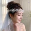 Băng đô cô dâu đính cườm pha lê Ngọc trai trắng Phụ kiện tóc cưới cho cô dâu
