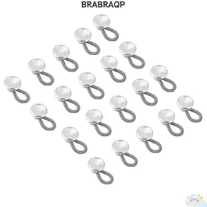 BRABRAAA 20 Chiếc Vòng Cổ Mở Rộng, Kim Loại Co Giãn Dây Thắt Lưng Mở Rộng Mùa Xuân Linh Hoạt Nút Mùa Xuân Áo Sơ Mi Cổ