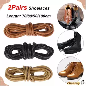 CHEESELY 2 Đôi Dây Giày Sáp Tròn Nam Nữ Màu Giày Thể Thao Da Giày