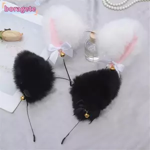 BORAGETE Váy Lạ Mắt Băng Đô Quấn Tóc Cho Trang Phục Đảng Hóa Trang Sang Trọng Lông Thú Cosplay Mũ