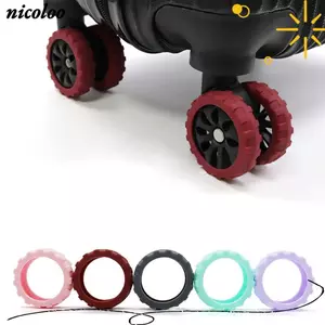 NICOLOO 8 Cái / bộ Vali Bánh Xe Bảo Vệ, Giảm Bánh Xe Silicon Du Lịch Hành Lý Bánh Xe, Phụ Kiện Vali Trục Với Âm Thanh Im Lặng Xe Đẩy Hộp Bánh Bao