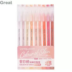 GREAT 9 Màu / bộ Bộ Bút Kế Toán Cầm Tay, Dụng Cụ Viết Bút Gel Màu Dung Tích Lớn, Sáng Tạo Nhanh Khô Nhiều Màu Bút Đánh Dấu Văn Phòng Phẩm
