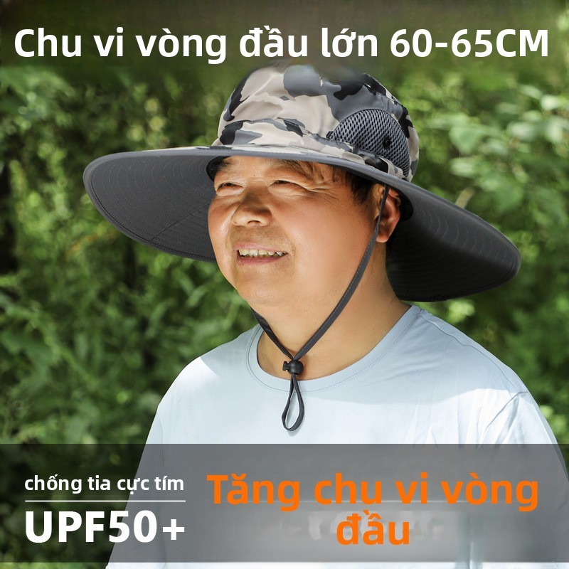 Mũ chống nắng nam vành lớn cho đầu lớn, mặt lớn, người lớn, nhà sản xuất bán buôn