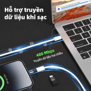 Đầu chuyển iPhone sang Type-C cái OTG mini hỗ trợ tai nghe micro sạc nhanh truyền dữ liệu cho iPhone iPad