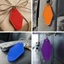 Thẻ treo trống DIY - Mặt dây chuyền móc chìa khóa Motel - Phụ kiện ba lô du lịch - Charm nhựa hình kim cương - dành cho chìa khóa khách sạn, hành lý / tàu miễn phí