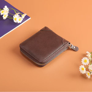 Ví đựng tiền xu Unisex có dây kéo Ví di động ngắn Túi lưu trữ tài liệu thay đổi đa chức năng
