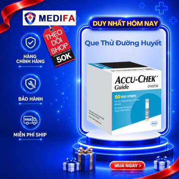Que Thử Đường Huyết Accu-Chek Guide Có Nắp Nhựa Bảo Hiểm Hút Ẩm Cho Que, Đầu Thấm Máu Lớn, Chính Hãng Roche