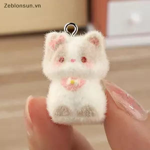 # HB # Kawaii Sang Trọng Mèo Dễ Thương Móc Khóa Floing Động Vật Mặt Dây Điện Thoại Dây Treo Keycord Charm Móc Chìa Khóa DIY Phụ Kiện Cô Gái Quà Tặng.