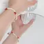 PNPIA- Mùa Hè Niche Tươi Trắng Pha Lê Đính Hạt Vòng Tay Dệt Tay Phong Cách Đơn Giản Vòng Tay Anh Đào Trang Sức Bé Gái Dự Tiệc Quà Tặng