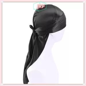 JRP Đuôi Dài Unisex Trưởng Thành Satin Doo Rag Durag Mũ Cướp Biển Mũ Turban Nam Hip Hop Biker Headwrap Unisex Mũ JRP