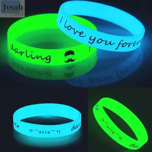 JVSUB 1 / 5 / 10 Chiếc Vòng Tay Silicon Trang Sức Tiệc Phát Sáng Trong Bóng Tối Cao Su Lắc Tay