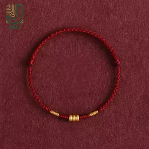 Vòng tay dệt thủ công dây màu đỏ Luy Charm Vòng tay có thể điều chỉnh Vòng tay may mắn Cặp đôi Những người bạn thân nhất Quà tặng năm mới