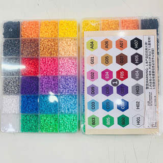 hạt ủi bảng 24 màu-Tone màu pastel ngọt xỉu, hạt đều màu – dễ xếp hình, làm móc khóa, decor cực yêu