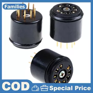 2x mạ vàng 9pin bakelite ống soet kiểm tra tiết kiệm cho 12AX7 ECC83 5670 6DJ8