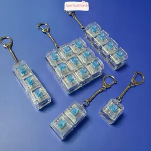 ITRUMPET Fidget Móc Khóa, 4 / 5 Phím Nút Keycap Bàn Phím Ngón Tay, Thư Giãn Giảm Căng Thẳng Tiện Ích Vượt Qua Thời Gian Giải Nén Móc Khóa Trẻ Em