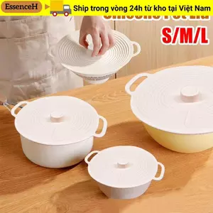 Nắp nồi silicon ESSENCEH, Nắp bát chống bụi chống tràn, Vỏ dầu niêm phong có thể tái sử dụng chống nước cho tủ lạnh lò vi sóng