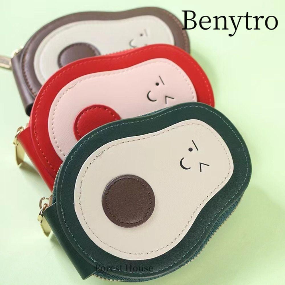 Ví đựng thẻ Mini BENYTRO, Túi đựng thẻ hình quả bơ hoạt hình 11 túi đựng thẻ ID, Da PU dễ thương Ví đựng tiền xu dung tích lớn dành cho nam giới