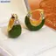 Bluelover 1 Cặp Hàn Quốc Hợp Thời Trang Xanh Nhỏ Giọt Dầu Zircon Bông Tai Dành Cho Nữ Đơn Giản Không Đều Hình Học Tòn Ten Bông Tai Đảng Cá Tính Trang Sức Mới