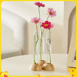 Sáng Tạo Phong Cách Bắc Âu Tròn Thủy Tinh Pha Lê Bình Tròn Bằng Gỗ Nghệ Thuật Thủy Canh Xanh Hoa Sen Đồ Trang Trí Bình Thủy Tinh Trang Trí Để Bàn