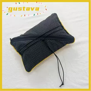 Túi đựng gối GUSTAVA, Dụng cụ trang điểm họa tiết lưới 2 trong 1, Siêu nhẹ đa chức năng Màu sắc Retro Cắm trại Tựa đầu Cắm trại Ngủ