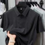 Họa tiết ngựa động vật mùa hè nam dáng rộng cổ áo polo ngắn tay