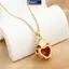 MAKY Hợp Thời Trang Thánh Nelace Của Đỏ Zircon Trái Tim Mặt Dây Chuyền Chữ Thập Choker Cho Nữ Trang Sức Dự Tiệc Quà Tặng VN