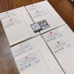 GIẤY MAGNANI 100% COTTON 300gsm đủ vân HOT/ COLD/ ROUGH và MIX MEDIA 300gsm student từ Ý 🐻💕