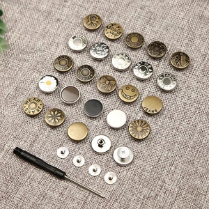 Seam-Free Có Thể Tháo Rời Khâu Kim Loại Quần Jean I-Button Đáy Phẳng Không Móng Tay Eo Có Thể Điều Chỉnh Dụng Cụ Tiện Dụng Đến Nút Lớn Đến Nhỏ 6.23 5GSS