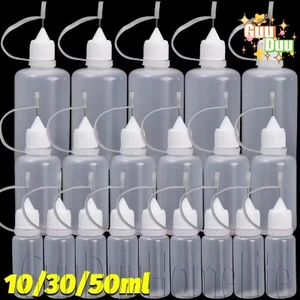 Dụng cụ bôi chai keo đầu kim 10 / 30 / 50ml - dùng để vẽ sắc tố - Máy phân phối sắc tố keo - Chai nhỏ giọt bằng nhựa - Hộp đựng chất lỏng mực / Giao hàng miễn phí