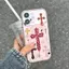 Ốp lưng mềm Họa Tiết Chữ Thập Màu Đẹp Thời Trang TPU iPhone 17/16 Pro/15/14/13/12