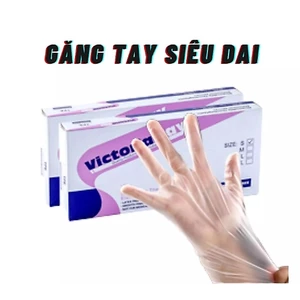Hộp 100 găng tay nilong tiện lợi Victoria Bay, găng tay nilong TPE