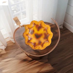 ZENZON Trứng Tart Móc Khóa, Mô Phỏng Thực Phẩm Hoa Hướng Dương Trứng Tart Mẫu Móc Khóa, Trứng Tart Treo Món Tráng Miệng Thu Nhỏ Puff Bánh Ngọt Hình Dạng Phong Cách Pháp Trứng Tart Mặt Dây Chuyền Trang Trí Xe Hơi