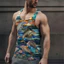 Áo ba lỗ in hình cá heo Kawaii 3D mới dành cho nam mùa hè Áo Vest hoạt hình thông thường, Áo thun Unisex