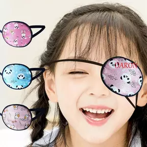 Miếng dán mắt đơn lụa dành cho trẻ em DARON, Chăm sóc thị lực Điều chỉnh rối loạn thị lực Miếng dán mắt thị lực cho trẻ em, Kính mắt thị lực bằng lụa dâu tằm dễ thương Miếng dán mắt hoạt hình dễ thương Chăm sóc mắt