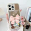 Ốp Lưng Cho Samsung Galaxy S22 Note 20 S21 Ultra S20 Plus S21 S24 FE Ốp Điện Thoại Thời Trang Gương Trang Điểm Họa Tiết Nơ Màu Hồng Mờ Cứng Bảo Vệ Camera Chống Va Đập Silicon