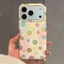 Ốp điện thoại mạ vàng chấm bi đầy màu sắc cho iPhone 17 Pro Max 16 15 14 13 Vỏ bảo vệ chống sốc