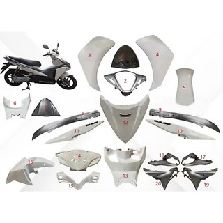 dàn áo ab air blade 110 đầu bò 2011 2012 trắng xám đậm ( bán lẻ từng món )