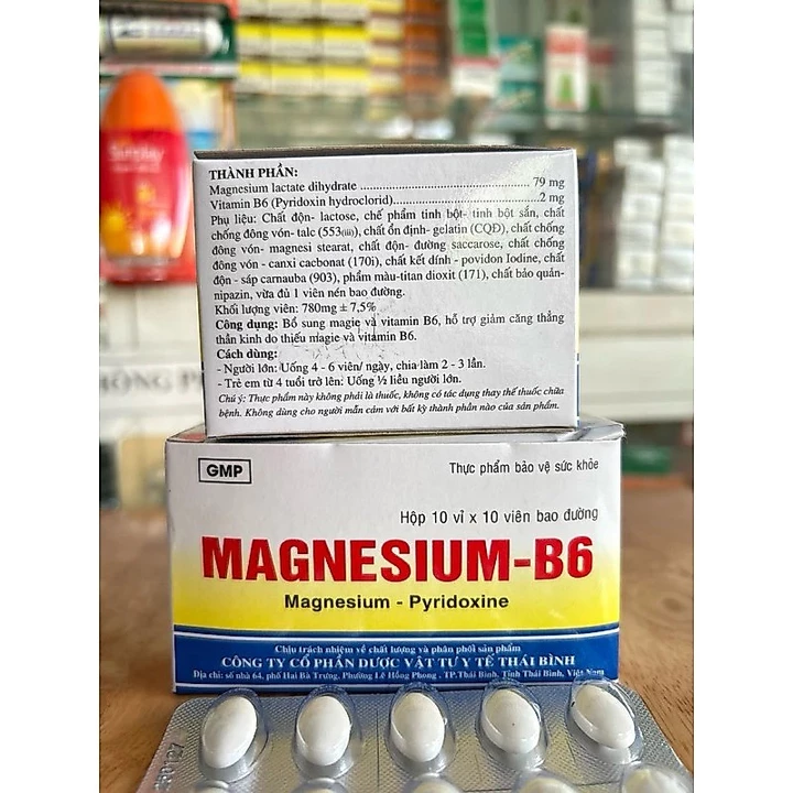 Viên uống Magnesium B6 TB - Bổ sung Magie và Vitamin B6 giúp giảm căng thẳng, đau đầu, mất ngủ (Hộp 100 viên)