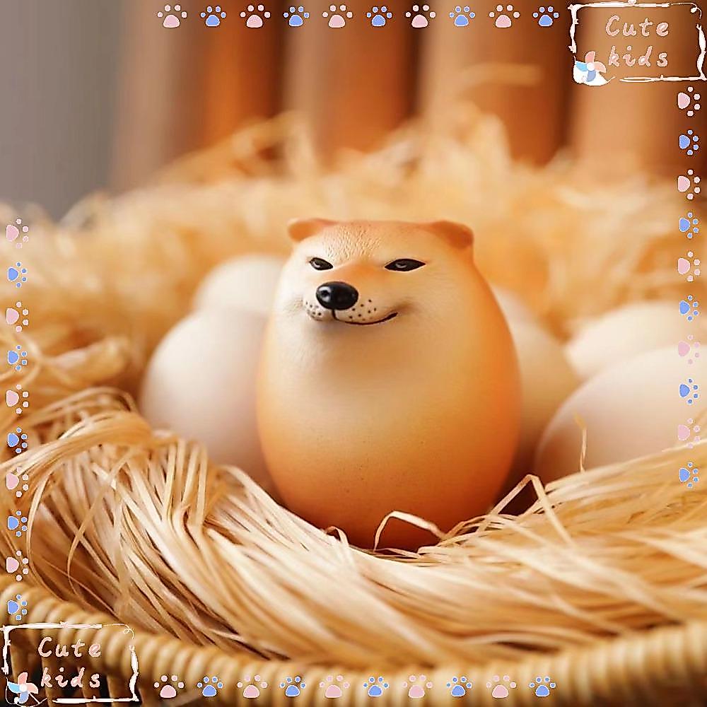 TPKSF98 Squishy Fidget Toy, Hình dạng thực tế Shibako Dog Egg Dog Egg Toy, Sáng tạo PU phục hồi chậm Shiba Inu Quà tặng đồ chơi giảm căng thẳng