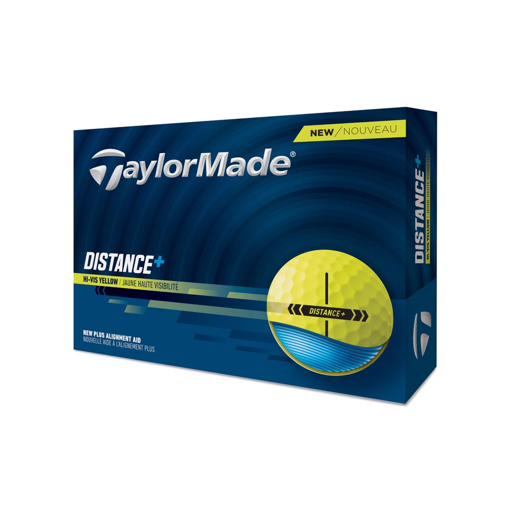 Bóng golf TaylorMade TMJ25 Distance+ mẫu 2025 – màu vàng, trắng và nhiều màu.