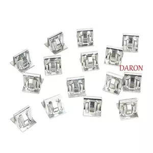 DARON 20 Chiếc Bảng Điều Khiển Kẹp Giữ Kim Loại, Kẹp Buộc Bảng Điều Khiển Hình Chữ U, Chốt Đa Năng Trang Trí Thép Mn Đĩa Viền DVD