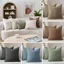 FANIELLAPOWELL Ném Gối, Kiểm Tra Họa Tiết Boho Phong Cách Gối, Dây Kéo Đóng Cửa Polyester 45x45cm Đệm Trang Trí Nhà