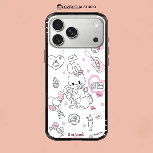 Ốp điện thoại từ tính vẽ đơn giản dễ thương cho IPhone 15 14 13 16 Plus 17Pro Max 17 Vỏ khí chống sốc Vỏ bảo vệ lưng