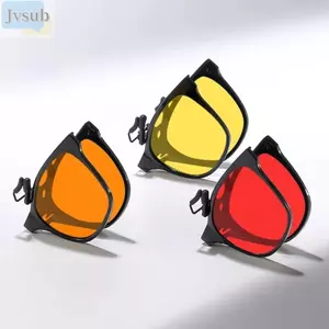 Kính chống ánh sáng xanh JVSUB, Kẹp kính râm có thể gập lại hình vuông cổ điển, Kính râm siêu nhẹ di động lật lên chống chói Trò chơi cạnh tranh để chơi game lái xe ban đêm