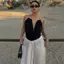 Mỹ Châu Âu Mỹ Niche Halter Dây Vest Hình Bán Nguyệt Sâu V Dây Slim-fit Top Y2K Hot Girl Street Pure Desire Không Tay Cami