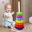 MJnmc Montessori Đồ Chơi 1 Bộ Trẻ Em Quay Cầu Vồng Bánh Răng Staing Tháp Pháo Động Cơ Huấn Luyện Kỹ Năng Mầm Non Quà Tặng Cho Bé Trai Và Bé Gái Mới